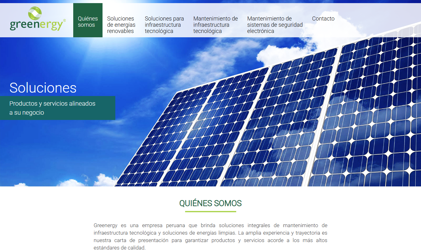 Captura de la web Greenergy